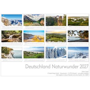 Produktbild für Bildkalender Edition-Seidel Deutschland Naturwunder, Jahr 2027