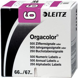 Produktbild für Ziffernsignale Leitz Orgacolor, 6606-00-00, Nummer 6
