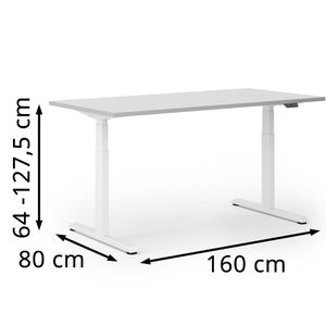 Produktbild für Schreibtisch Actiforce Pro 1050 lite, lichtgrau / weiß