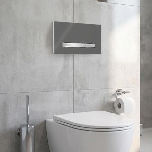 Produktbild für Betätigungsplatte Geberit Sigma50, Kunststoff &amp; Metall, für WC