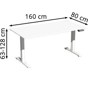Produktbild für Schreibtisch Geramöbel Elevate Plus, weiß / weiß
