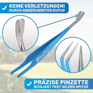 Produktbild für Zeckenpinzette BluePet 2in1 Tick Hook + Tweezer mit Metall-Box