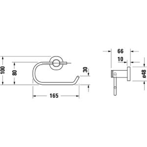 Produktbild für Toilettenpapierhalter Duravit D-Code, 0099261000, verchromt