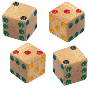 Würfel Philos 7005, Holzwürfel, braun