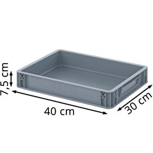 Produktbild für Eurobox AUER EG 43/75 HG, grau, 6,9 Liter