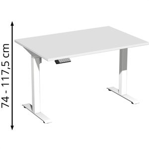 Schreibtisch Geramöbel Elevate Home, lichtgrau / weiß