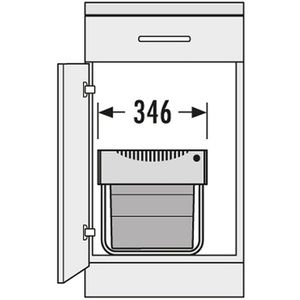 Produktbild für Einbaumülleimer Hailo Raumspar Tandem, 3641121