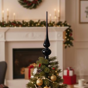 Produktbild für Christbaumspitze Inge-Glas Ebony, matt oder glänzend, schwarz