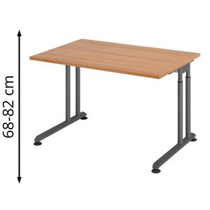 Produktbild für Schreibtisch Hammerbacher Z-Serie, nussbaum / graphit