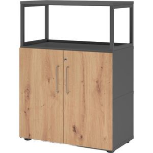 Produktbild für Kombischrank Hammerbacher FW38T2RG, asteiche / graphit