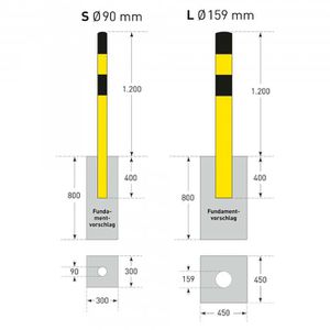 Produktbild für Rammschutzpoller Moravia Typ S, 19917454