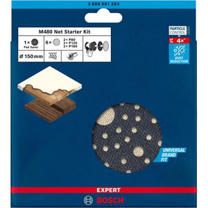 Produktbild für Schleifpapier Bosch Expert M480 Körnung 80-180 Set