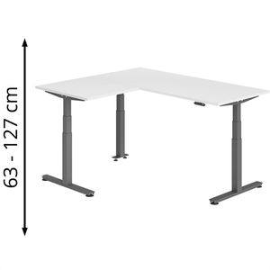 Produktbild für Schreibtisch Hammerbacher XDSMW, weiß / graphit
