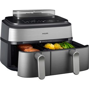 Produktbild für Heißluftfritteuse Philips Series 5000 Dual Basket, NA555/00