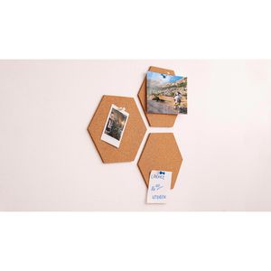 Produktbild für Pinnwand ALLboards sechseckig, Wabenform, braun