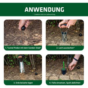 Produktbild für Wühlmausfalle Gardigo 70072INT, Kolbenfalle
