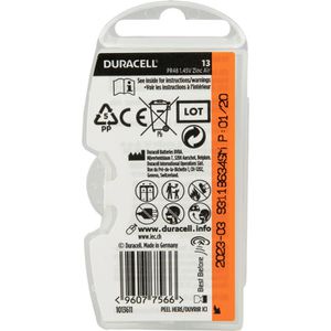 Produktbild für Hörgerätebatterie Duracell Easy Tab 13