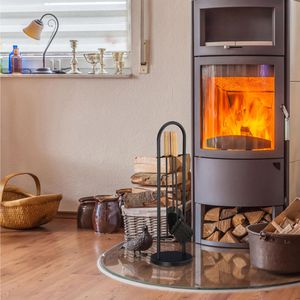 Produktbild für Kaminbesteck Relaxdays 10028780 aus Metall, schwarz, 4-teilig