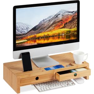 Produktbild für Monitorständer Relaxdays 10025701, Bambus