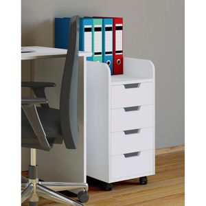 Produktbild für Rollcontainer VCM Konal Mini 913235, aus Holz, weiß