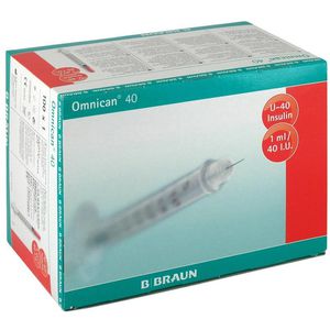 Produktbild für Spritzen B.Braun Omnican 40, U-40, steril, 1ml