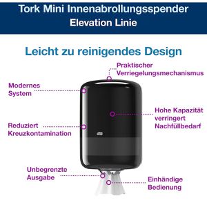 Produktbild für Putztuchrollenhalter Tork Elevation, 559008, M2