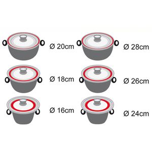 Produktbild für Topfdeckel STONELINE 22534 mit Silikonring, Universaldeckel