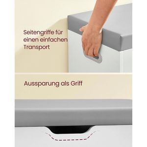 Produktbild für Schuhbank Vasagle LHS030W01, weiß, aus Holz
