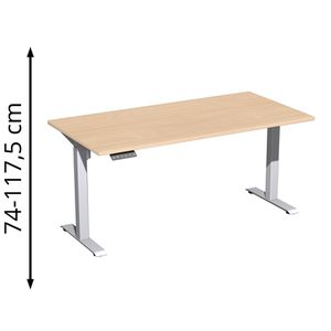 Schreibtisch Geramöbel Elevate Home, buche / silber