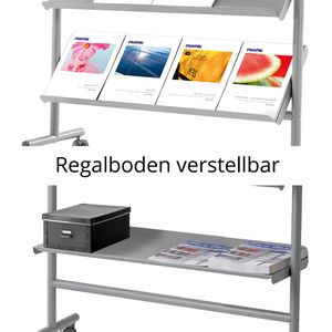 Produktbild für Prospekthalter Kerkmann 3464, Praktica, alusilber