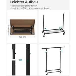 Produktbild für Garderobenständer Songmics HSR13BKV1, schwarz