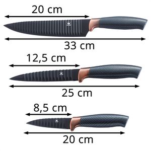 Produktbild für Messerset KING Carbon Design, 3-teilig