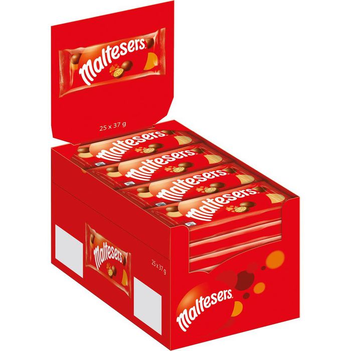 Maltesers Schokobonbons Minibeutel, mit Malzfüllung & Milchschokolade, je  37g, 25 Pack – Böttcher AG