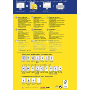 Produktbild für Adressetiketten Zweckform J8159-25, weiß
