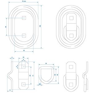 Produktbild für Zurrösen ProPlus 342136 für Anhänger &amp; Transporter