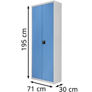 Produktbild für Magazinschrank ADB 42825, grau / blau
