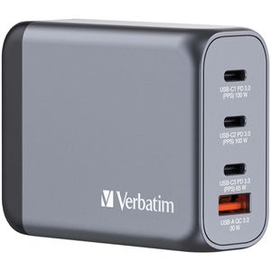 Produktbild für USB-Ladegerät Verbatim GNC-100, GaN, 100 Watt