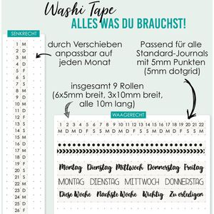 Produktbild für Washi-Tape Papierdrachen Bullet Journal