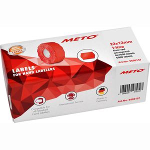 Produktbild für Preisetiketten METO 9506157, rot, 22 x 12 mm