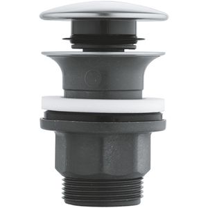 Produktbild für Ablaufgarnitur GROHE mit Druckstopfen, aus Metall, verchromt