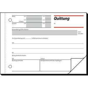 Produktbild für Quittungsblock Sigel QU625, fälschungssicher, MwSt. separat