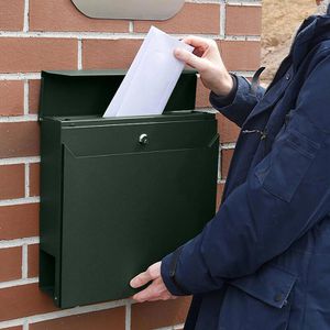 Produktbild für Briefkasten SafePost ScanPro 800 RAL6009, grün, aus Stahl