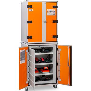 Akku-Ladeschrank CEMO Premium 8/20, mit 36 Steckdosen