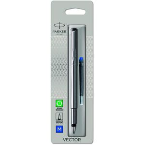 Produktbild für Füller Parker Vector Edelstahl, Feder M