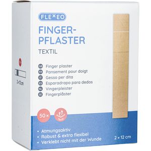 Produktbild für Pflaster Flexeo Fingerpflaster Textil, 50 Strips