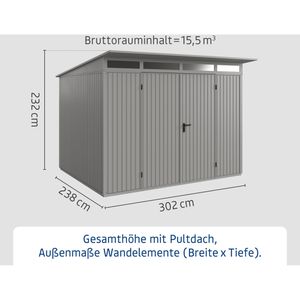 Produktbild für Geräteschuppen Hörmann EcoStar Trend-P, 7,56 m²