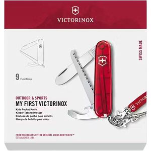 Produktbild für Taschenmesser Victorinox My First H, 0.2373.T, rot transparent