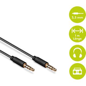 Produktbild für Audiokabel Goobay 63826 für Handy / Tablet, 1m