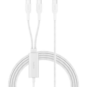 Produktbild für Ladekabel Belkin BoostCharge Pro 2in1, weiß, 1,5m