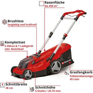 Produktbild für Rasenmäher Einhell-Professional GP-CM 36/450, Akku